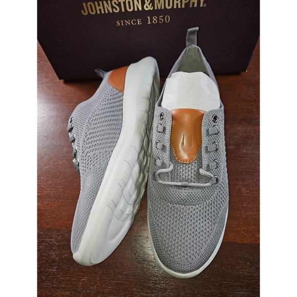 Mens 6‎ M Johnston Murphy Amherst Knit U Throat Gray Knit Size 6 NEW - Picture 6 of 8